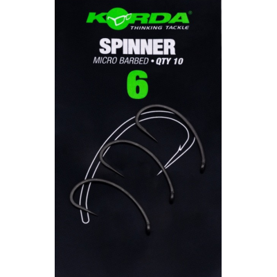 KORDA Крючок Spinner PTFE №6 с бородкой 10шт