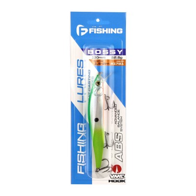 F-FISHING Воблер Bossy 130мм 22.5г 1.5-2.0м F1781 Плавающий