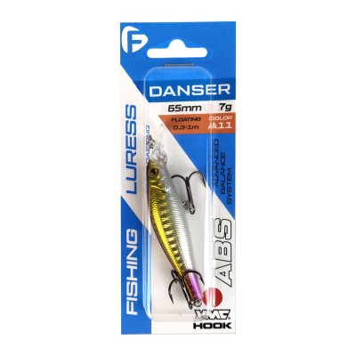 F-FISHING Воблер Danser 65мм 7г 0.3-1.0м A11 Плавающий F-FISHING Воблер Danser 65мм 7г 0.3-1.0м A11 Плавающий