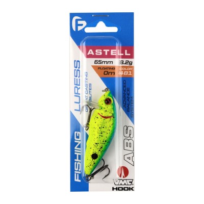 F-FISHING Воблер Astell 65F 65мм 8.2г 481 Плавающий