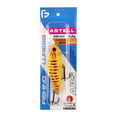 F-FISHING Воблер Astell 65F 65мм 8.2г 486 Плавающий