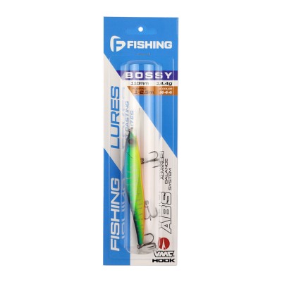 F-FISHING Воблер Bossy 110F-DR 110мм 14.4г 1.0-2.5м 444 Плавающий