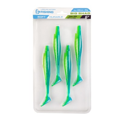 F-FISHING Виброхвост Big Shad 6" #009 15.2см 4шт