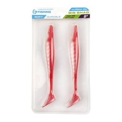 F-FISHING Виброхвост Big Shad 8" #002 20см 2шт F-FISHING Виброхвост Big Shad 8" #002 20см 2шт