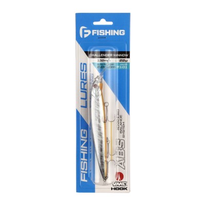 F-FISHING Воблер Challenger Minnow 132SF 132мм 22г 2-3м F101 Медленно всплывающий
