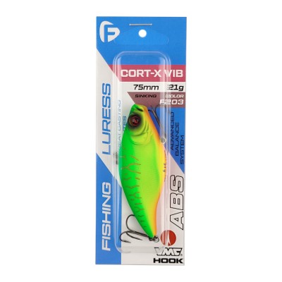 F-FISHING Воблер Cort-X VIB 75S 75мм 15г F203 Тонущий
