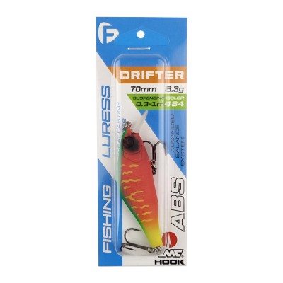F-FISHING Воблер Drifter 70мм 8.3г 0.3-1.0м 484 Суспендр