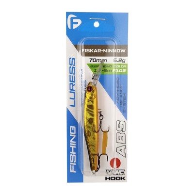 F-FISHING Воблер Fiskar Minnow 70DR-SP 70мм 6.2г 1.2-2.0м F102 Суспендр