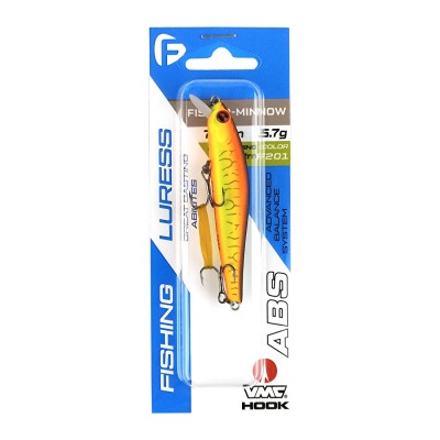 F-FISHING Воблер Fiskar Minnow 70SP 70мм 5.7г 0.6-1.2м F201 Суспендр
