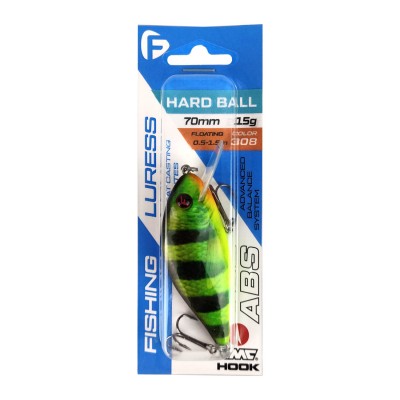 F-FISHING Воблер Hard Ball 70F 70мм 15г 0.5-1.5м 308 Плавающий F-FISHING Воблер Hard Ball 70F 70мм 15г 0.5-1.5м 308 Плавающий