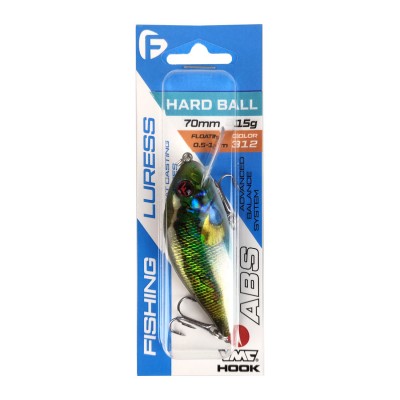 F-FISHING Воблер Hard Ball 70F 70мм 15г 0.5-1.5м 312 Плавающий