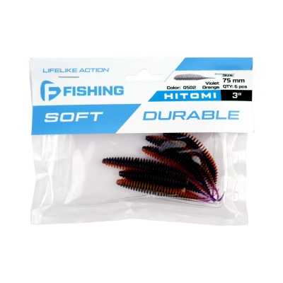 F-FISHING Слаг Hitomi 3" #0502 Violet Orange 10см 4шт F-FISHING Слаг Hitomi 3" #0502 Violet Orange 10см 4шт