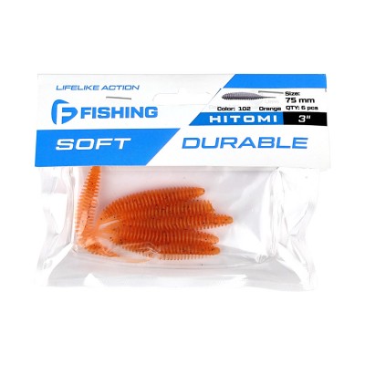 F-FISHING Слаг Hitomi 3" #102 Orange 7.5см 6шт F-FISHING Слаг Hitomi 3" #102 Orange 7.5см 6шт
