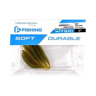 F-FISHING Слаг Hitomi 3" #2112 Watermelon/Chartreuse 10см 4шт F-FISHING Слаг Hitomi 3" #2112 Watermelon/Chartreuse 10см 4шт
