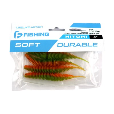F-FISHING Слаг Hitomi 4" #0215 Orange Chartreuse F-FISHING Слаг Hitomi 4" #0215 Orange Chartreuse