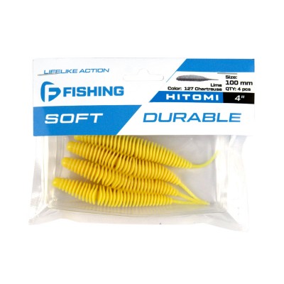 F-FISHING Слаг Hitomi 4" #127 Lime Chartreuse 10см 4шт F-FISHING Слаг Hitomi 4" #127 Lime Chartreuse 10см 4шт