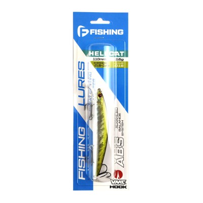 F-FISHING Воблер Hellcat 110SP 110мм 16г 0.5-1.0м 016 Суспендр