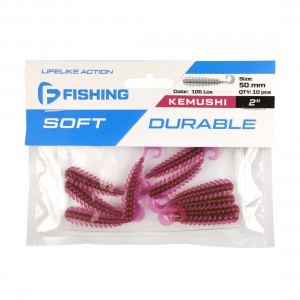F-FISHING Мягкая приманка Kemushi 2" #106 Lox 5см 10шт