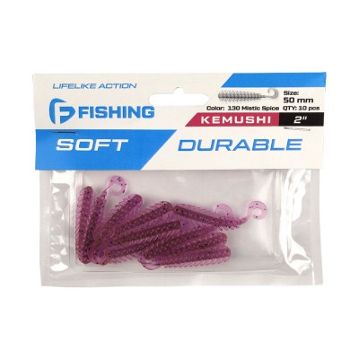 F-FISHING Мягкая приманка Kemushi 2'' #130 Mistic Spice 5см 10шт