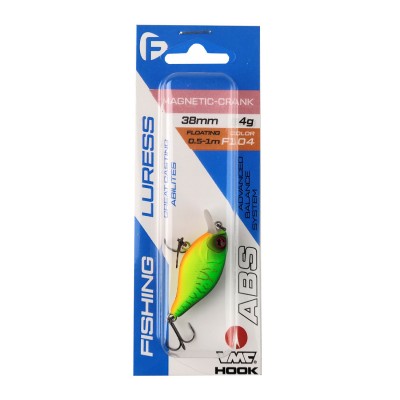 F-FISHING Воблер Magnetic Crank 38F 38мм 4г 0.5-1.0м F104 Плавающий