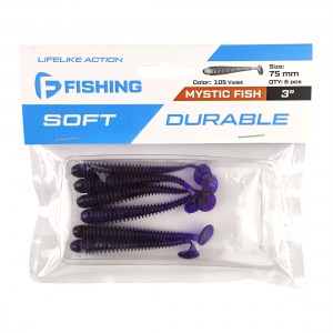 F-FISHING Виброхвост Mystic Fish 3" #105 Violet 7.5см 6шт