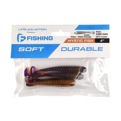 F-FISHING Виброхвост Mystic Fish 4" #0502 Violet Orange F-FISHING Виброхвост Mystic Fish 4" #0502 Violet Orange
