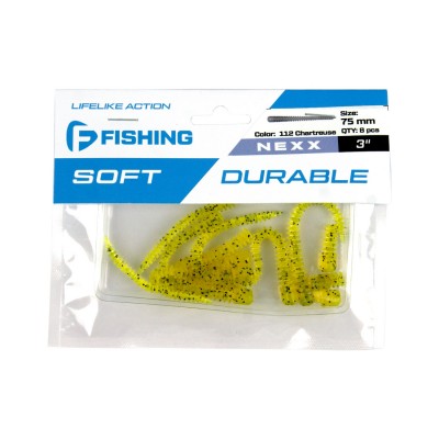 F-FISHING Слаг Nexx 3" #112 Chartreuse 7.5см 8шт F-FISHING Слаг Nexx 3" #112 Chartreuse 7.5см 8шт