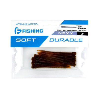 F-FISHING Слаг Nexx 3" #121 Watermelon 7.5см 8шт F-FISHING Слаг Nexx 3" #121 Watermelon 7.5см 8шт