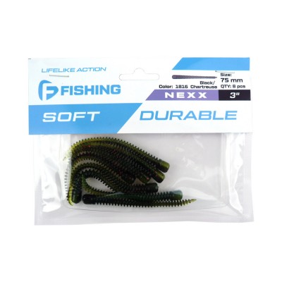 F-FISHING Слаг Nexx 3" #1816 Black/Chartreuse 7.5см 8шт F-FISHING Слаг Nexx 3" #1816 Black/Chartreuse 7.5см 8шт