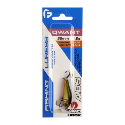 F-FISHING Воблер Qwant 35 мм 2.5 г 0.3-1.0 м 483 Плавающий