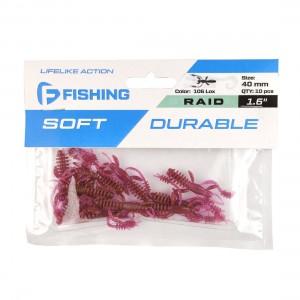 F-FISHING Мягкая приманка Raid 1.6" #106 Lox 4см 10шт