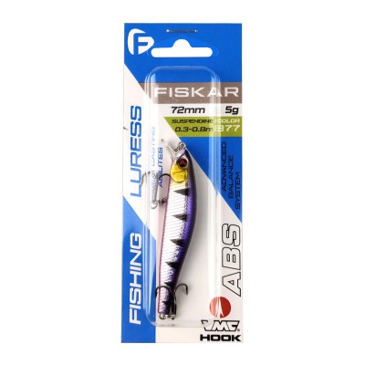 F-FISHING Воблер Fiskar 72мм 5г 0.3-0.8м B77 Суспендр