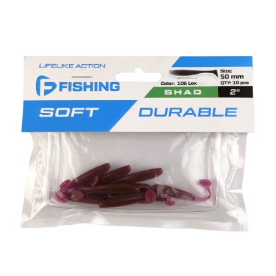 F-FISHING Виброхвост Shad 2" #106 Lox 5см 10шт