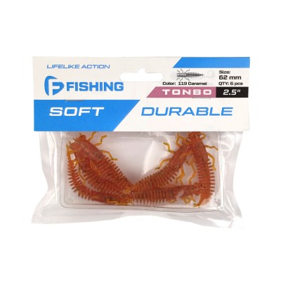 F-FISHING Нимфа Tonbo 2.5" #119 Caramel 6.2см 6шт