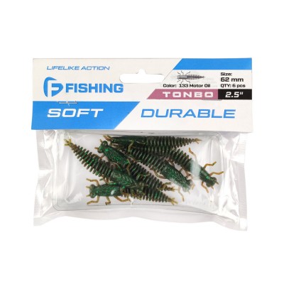 F-FISHING Нимфа Tonbo 2.5" #133 Motor Oil 6.2см 6шт