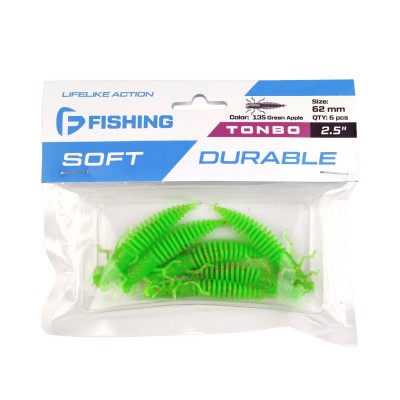 F-FISHING Нимфа Tonbo 2.5" #135 Green Apple 6.2см 6шт F-FISHING Нимфа Tonbo 2.5" #135 Green Apple 6.2см 6шт