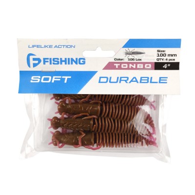 F-FISHING Нимфа Tonbo 4.0" #106 Lox 10см 4шт
