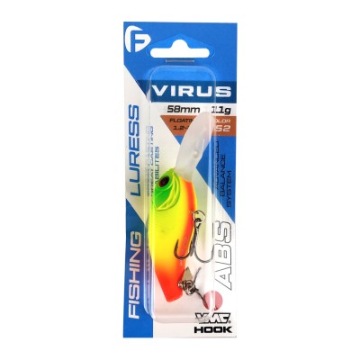 F-FISHING Воблер Virus 58F 58мм 11г 1.2-2.5м 452 Плавающий