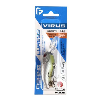 F-FISHING Воблер Virus 58F 58мм 11г 1.2-2.5м 457 Плавающий