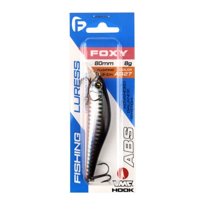 F-FISHING Воблер Foxi 80мм 8г 0.3-1.0м A027 Плавающий