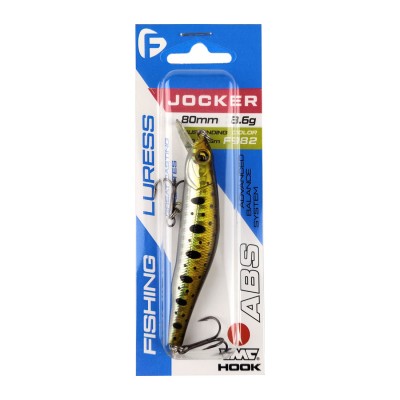 F-FISHING Воблер Jocker 80SP 80мм 8.6г 0.3-1.5м F982 Суспендр