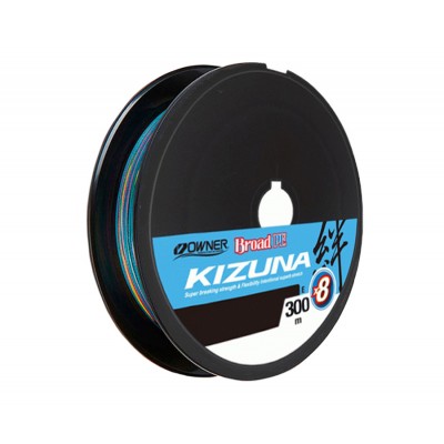 OWNER Шнур Kizuna X8 Broad PE multi color 10м 300м 0,21мм 15,3кг