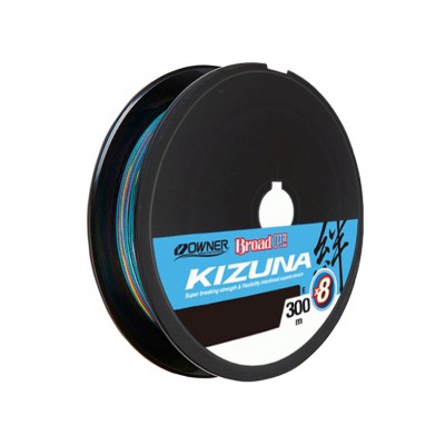 OWNER Шнур Kizuna X8 Broad PE multi color 10м 300м 0,25мм 17,2кг