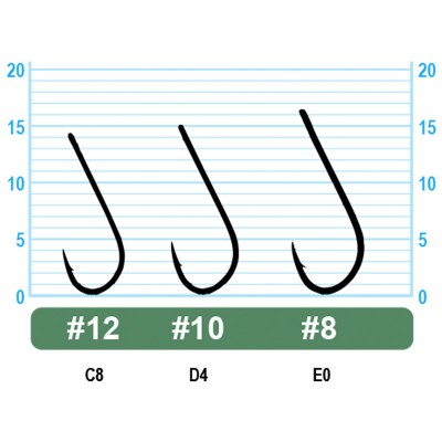 OWNER Крючок Tenkara Straight w/eye brown №8 10шт
