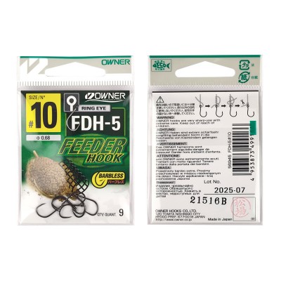 OWNER Крючок Feeder Hook FDH-5 BC №10 9шт OWNER Крючок Feeder Hook FDH-5 BC №10 9шт
