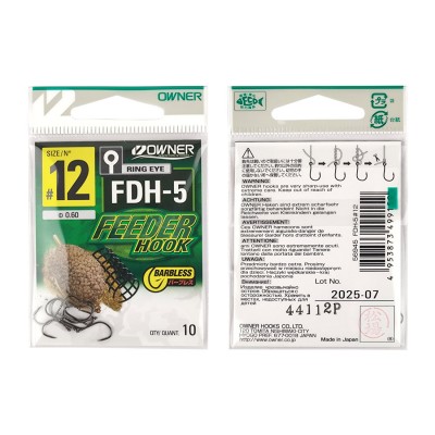 OWNER Крючок Feeder Hook FDH-5 BC №12 10шт OWNER Крючок Feeder Hook FDH-5 BC №12 10шт