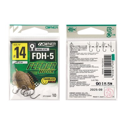 OWNER Крючок Feeder Hook FDH-5 BC №14 10шт OWNER Крючок Feeder Hook FDH-5 BC №14 10шт
