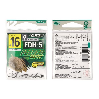 OWNER Крючок Feeder Hook FDH-5 BC №16 10шт OWNER Крючок Feeder Hook FDH-5 BC №16 10шт