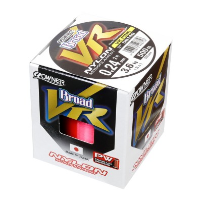 OWNER Леска Broad VR Pink Nylon 500м 0,235мм 3,6кг