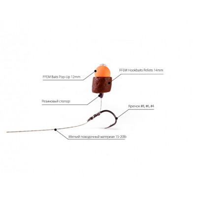 Насадочный пеллетс FFEM Coppens Pellets Red Halibut 14mm